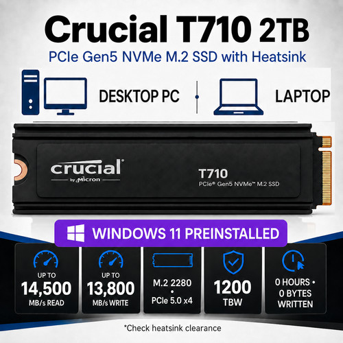 Crucial t710 2tb pcie - crucial,