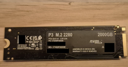Crucial 2tb pcie gen3 - 2tb,