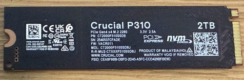 Crucial p310 2tb 2280 nvme - p310, m.2