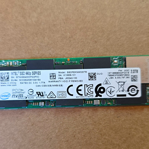 Intel ssd 660p series 2tb - 2tb, m.2