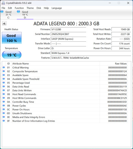 Adata legend 800 2tb - adata,