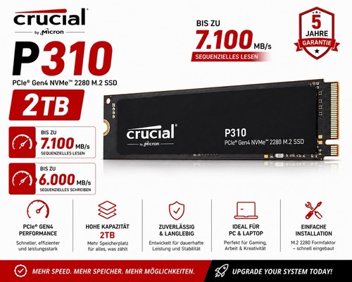 Crucial p310 2tb nvme - ssd, |
