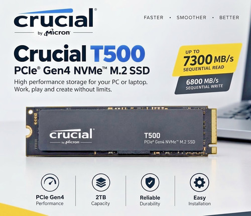 Crucial t500 2tb pcie gen4 - t500,