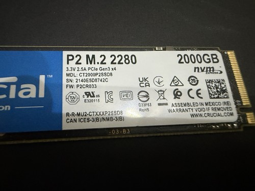 Crucial 2tb pcie nvme - 2tb,