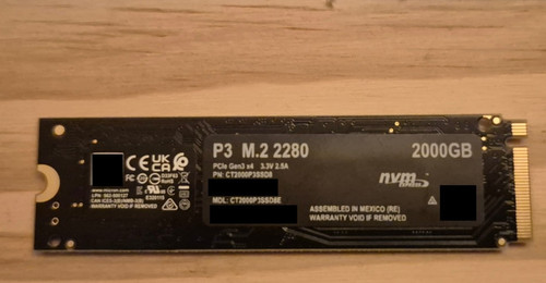 Crucial 2tb pcie gen3 - p3,