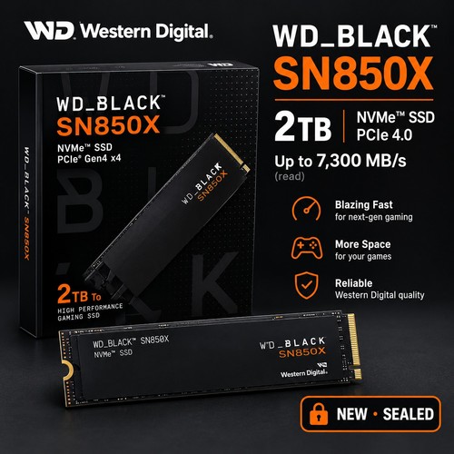 Black sn850x 2tb nvme ssd - black,