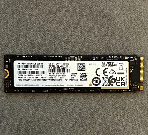 Samsung pm9a1 2tb nvme 2 - nvme, m.2